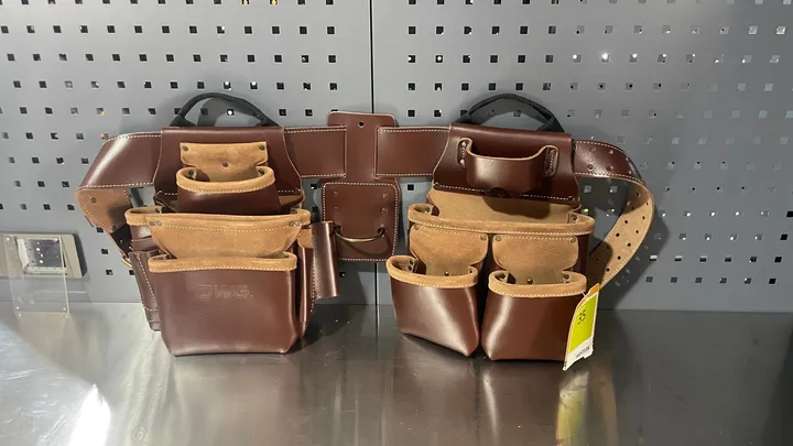 Werkzeug-Gürtel mit Taschen aus Echtleder